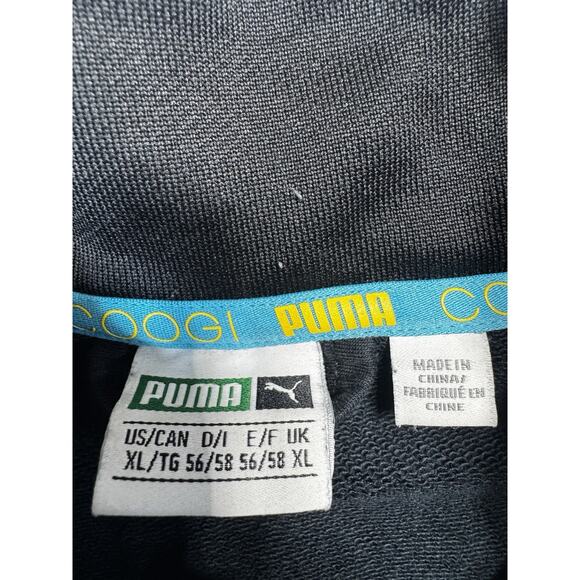 Puma x Coogi Track Jacket Men’s XL Black Blue Knit Panel Retro Streetwear Collab - Picture 2 of 10